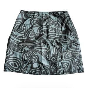 Maisie Wilen Mini A Line Straight Skirt Psychedelic M Made in USA Slit Retro